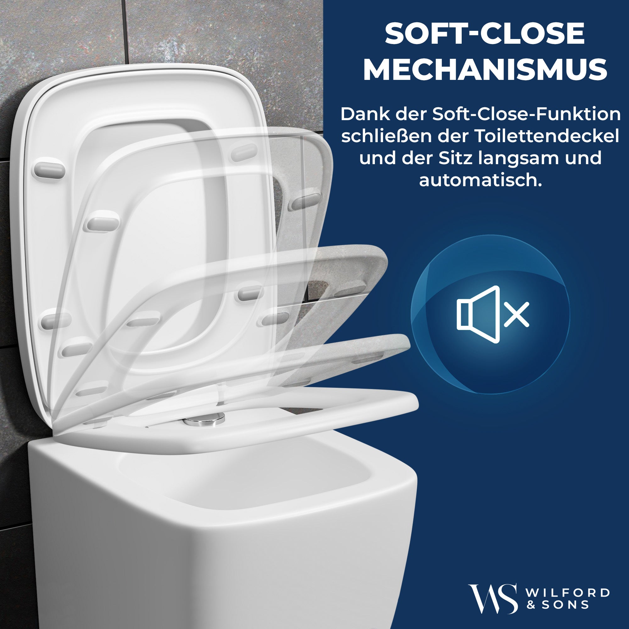 Toilettensitz | Rechteck Form