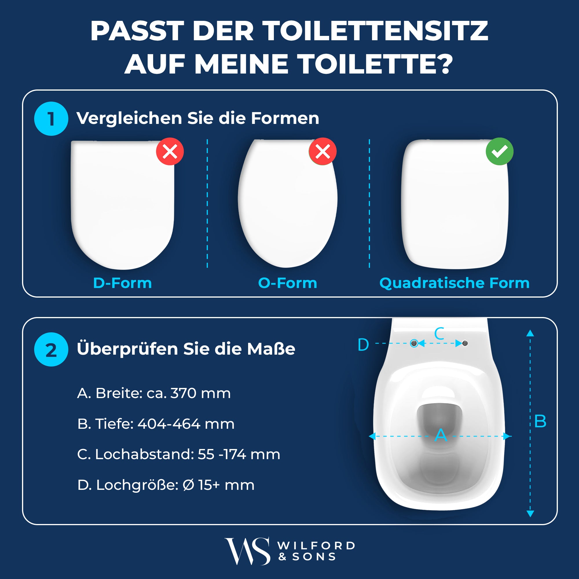 Toilettensitz | Rechteck Form