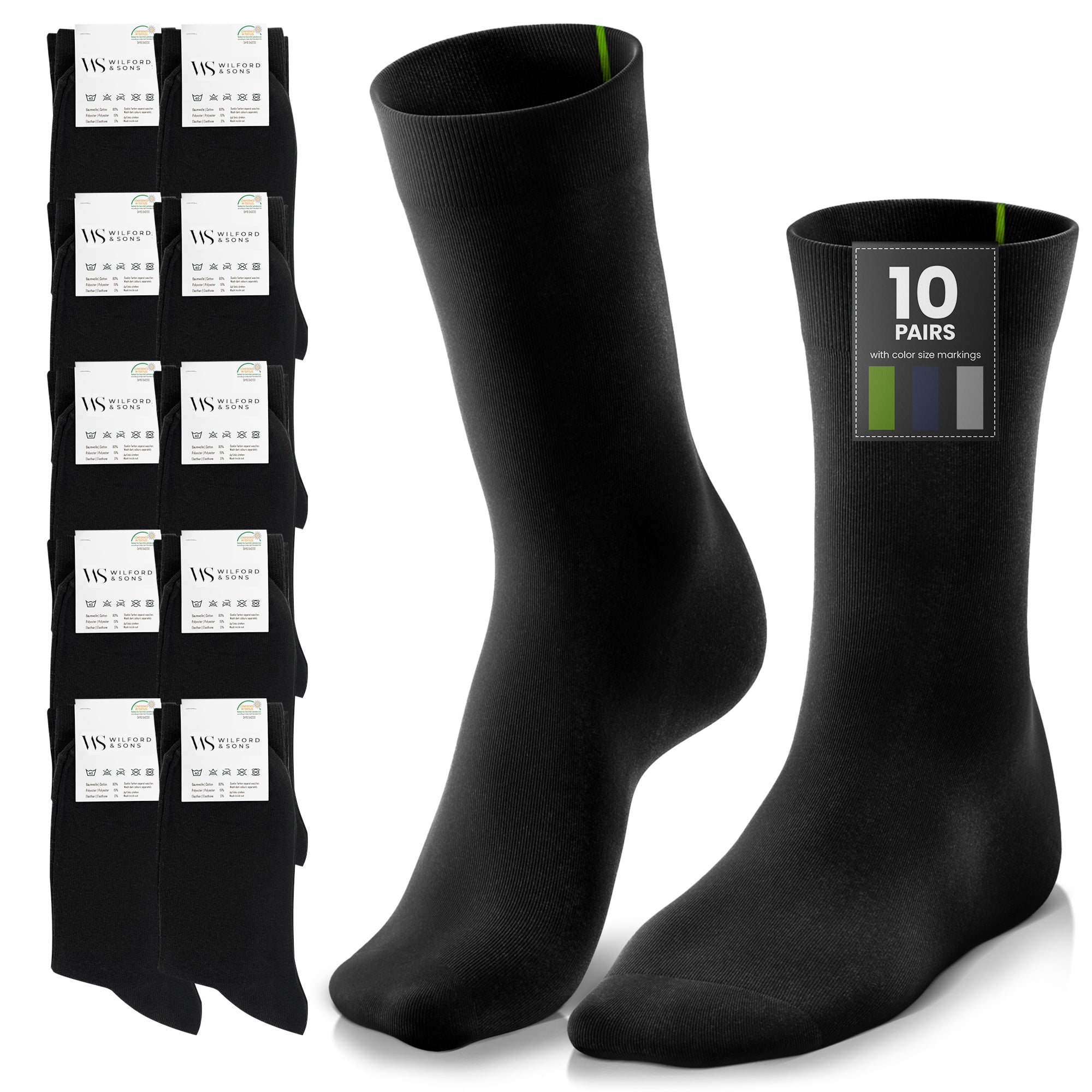 Business Socks Black | 10 pairs