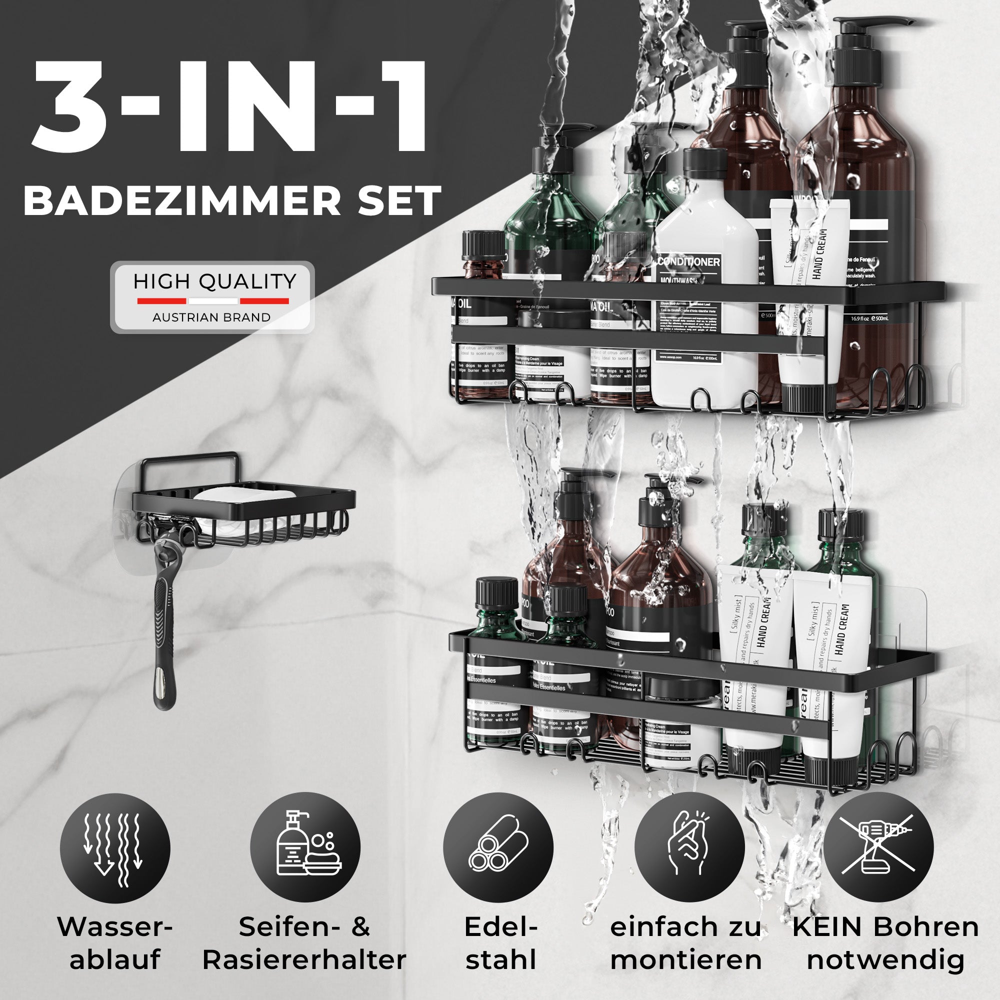 Duschregal 3er Set