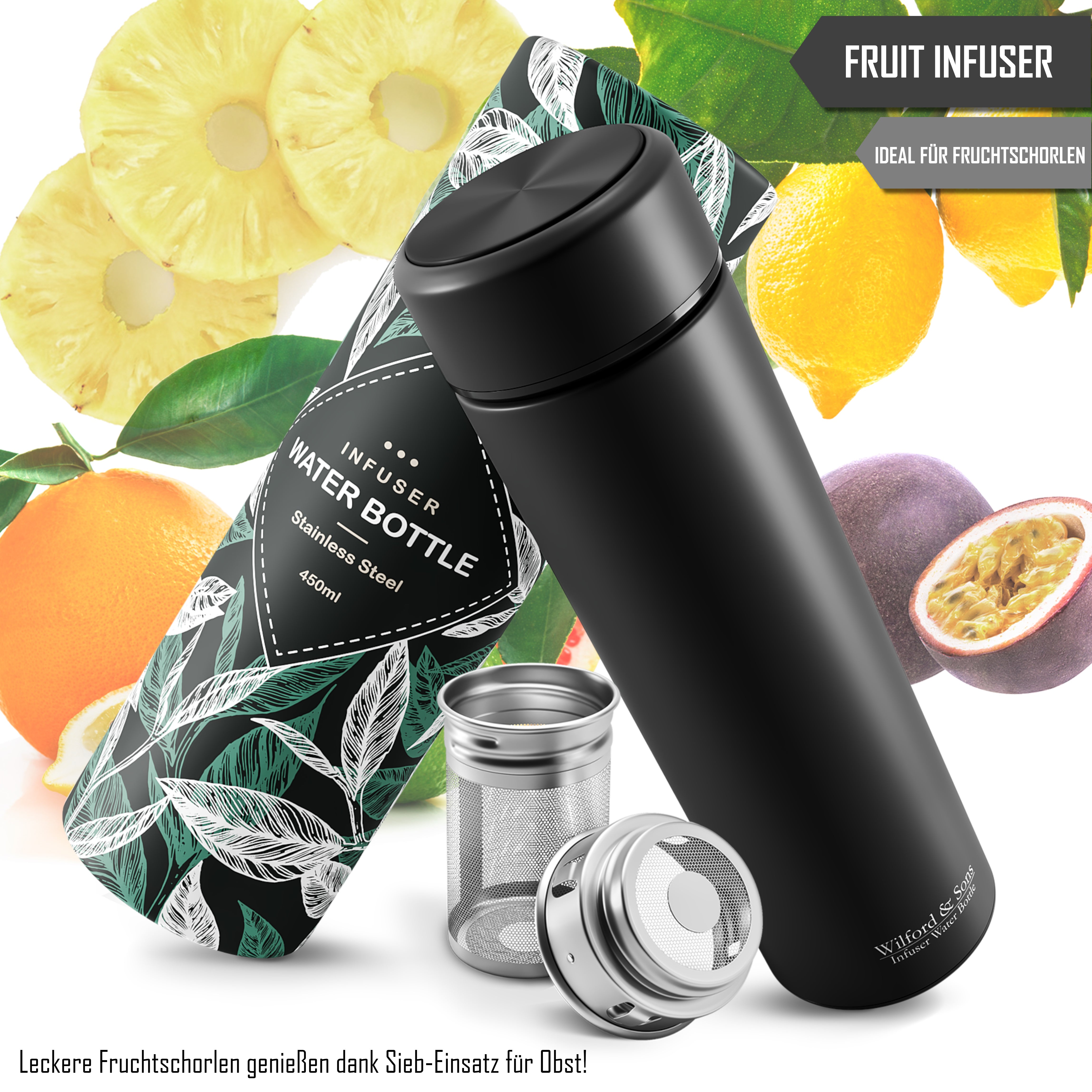 Trinkflasche Tea/Fruit Infuser | 450ml