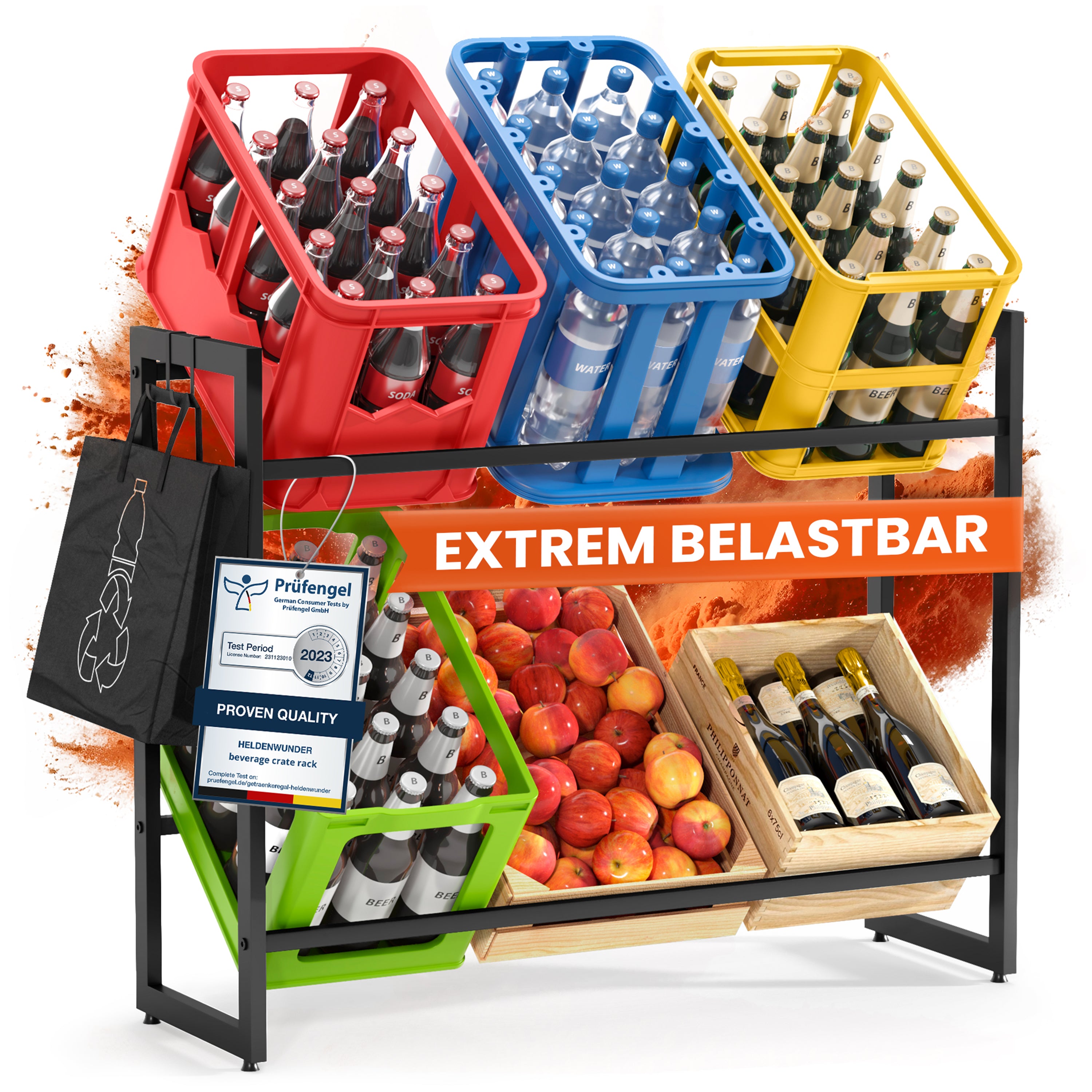 Heldenwunder Bottle Crate Rack