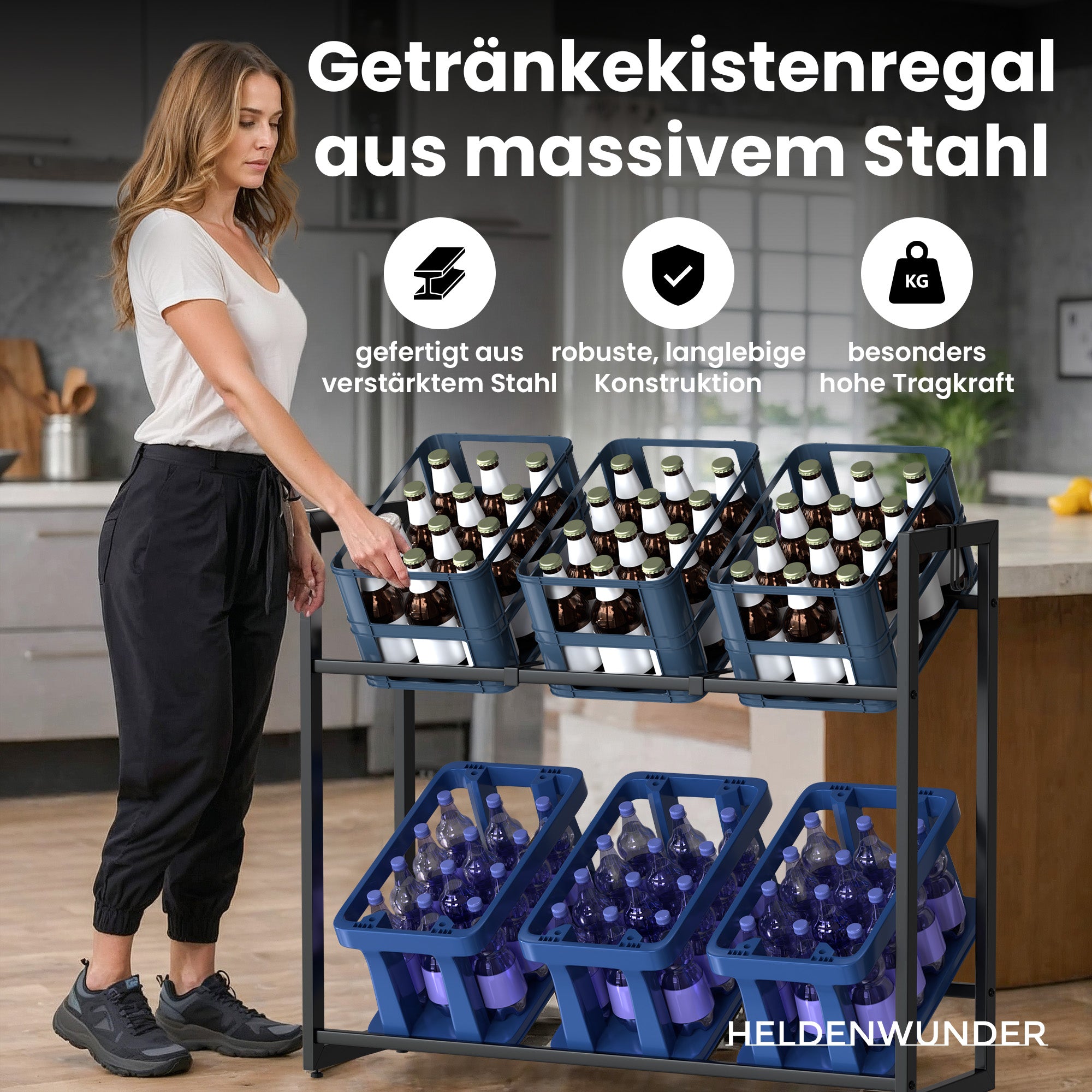 Heldenwunder Bottle Crate Rack